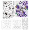 ORIGACH Realistic Spring Pansy Stamp and Punching and Layering Colouring
