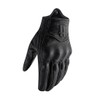 Harssidanzar Womens Full Finger Goatskin Leather Touchscreen Motorcycle Gloves GL016,Black,