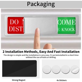 SHYSBV 2Pcs Privacy Sign Do Not Disturb Sign Magnetic Sliding Conference Room Status Signs - Reusable Meeting Door Signs for Offices, Home Office Restroom Conference, and Shared Spaces