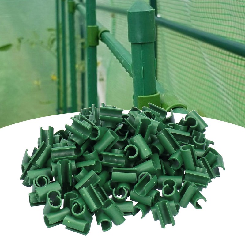 100Pcs Gardening Fixed Cross Clip Plastic Plant Buckle Clamp Clip