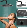 Heyalan Matte Black Exposed Shower System 2 Functional Bathroom Shower