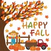 Whaline 100Pcs Happy Fall Tree Cutouts Autumn Maple Leaf Bulletin