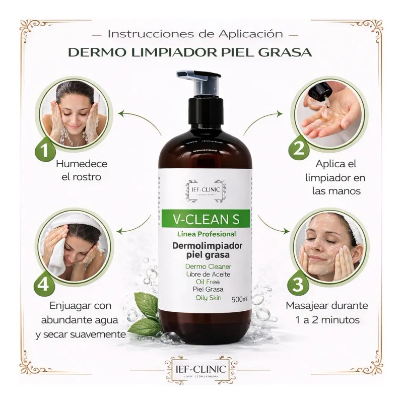 V-clean Dermolimpeador Facial Para Piel Grasa 120ml