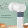 Electric Hand Mixer Warm White Cordless Rechargeable 2000mAh Battery Stainless