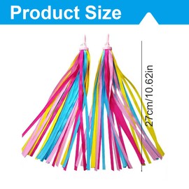 OUDQFCJ 1 Pair Children's Bicycle Streamers Handlebar Colourful Bands Streamers Bicycle Grips Tassels Bands for Decoration