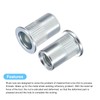 sourcing map M10 Rivet Nuts, 20pcs Zinc Plated Carbon Steel