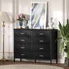 BOLUO Black Dresser for Bedroom 8 Drawer, Wide Dresser TV