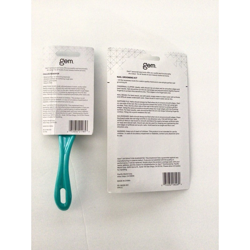 Gem 5 PC SET OF GEM 2 SURFACE CALLUS REMOVER
