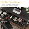 DLisiting Small Desk with Fabric Drawers for Bedroom, 32 Inch