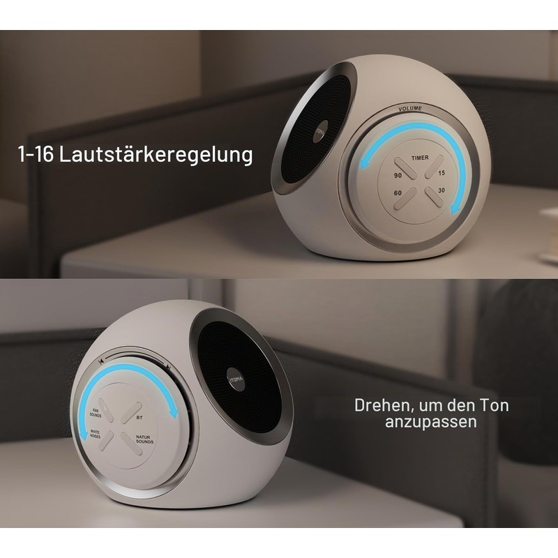 White Noise Machine, White Noise Sound Machine with 30 Soothing