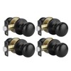 Goldenwarm Black Closet Door Knobs, Passage Door Knobs, Matte Black