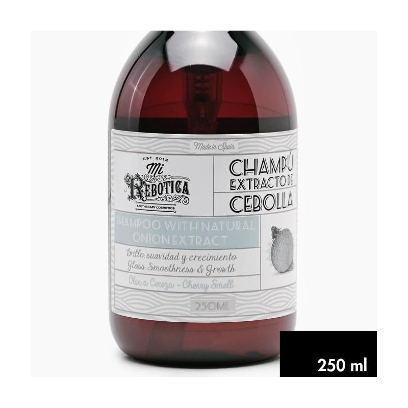 Mi Rebotica Professionelles Zwiebelshampoo für glattes oder gebleichtes Haar, Kirschduft,