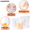 Rainspire Upgraded 3 Piece Silicone Measuring Cup Sets Squeeze &