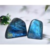 FZBHRO Large Labradorite Rock Polished Slab Block Healing Crystal Stone