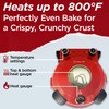 CULINARY CHEF Electric Pizza Oven with Ceramic Stone, Viewing Window,