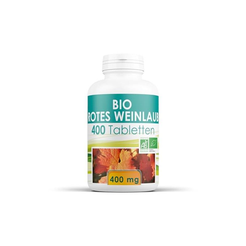 Bio Rotes Weinlaub 400mg - 400 Tabletten
