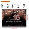 Sensfun Sweet 16 Birthday Party Backdrop Rose Gold Shiny Glitter