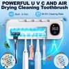 Toothbrush Sanitizer and Holder, DRMXBU Toothbrush Holders for Bathrooms with