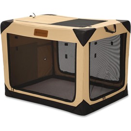 Garnpet Soft Dog Crate for Small Dogs, 4-Door Foldable Collapsible Dog Crate with Soft Sides, Indoor & Outdoor Travel Dog Kennel