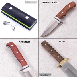 Corby Bolt Fasteners (10 Pack) for DIY Handles & Knife Handle Repair - USA Size (0.250 x 0.187 x 1.0 Inch) - (Stainless Steel) - for Full Tang Fixed Blade Knives