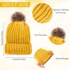 Handepo 24 Pcs Women Knit Glove Hat Bulk Windproof Fleece