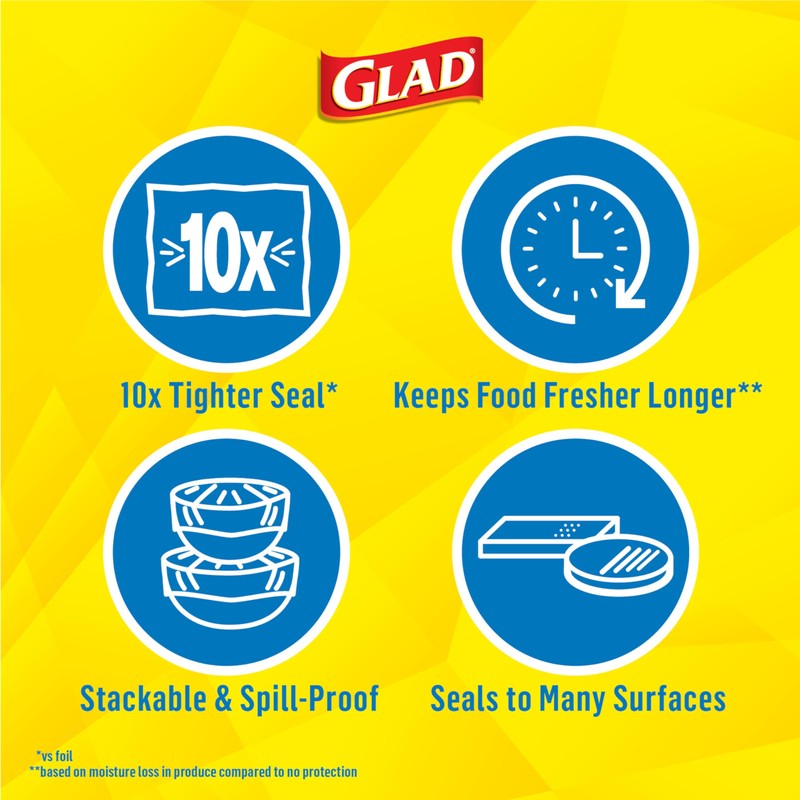 Glad Press'N Seal Food Plastic Wrap, 70 Square Foot Roll