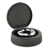 Ashtray with Star Insert and Lid Made of Metal in Grey Mottled Matt Silver