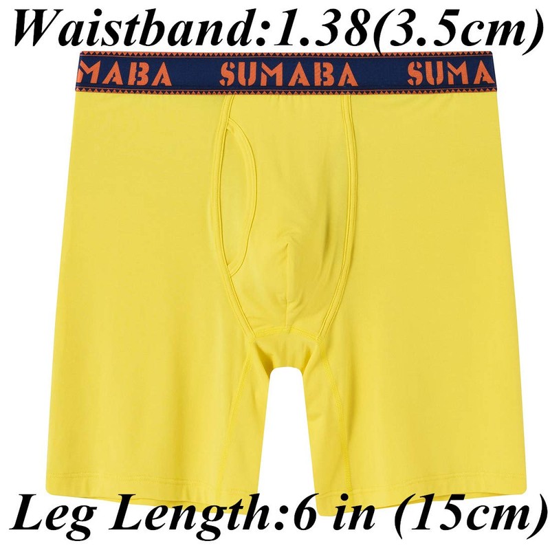 SUMABA Men's Underwear 5-Pack Comfortable Long Leg Underpants for Men