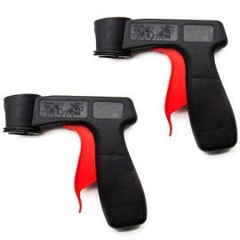 FDXGYH 2 Pcs Instant Aerosol Trigger Handle Reusable Spray Paint Handle for Adhesives Lubricants Pressure Tanks (Black)