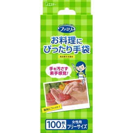 Family Gloves, Perfect for Cooking, Women's, One Size Fits Most, Translucent, 100 Pieces, Inner Embossed (Uneven) Treatment, Left and Right Type, Food Sanitation Law Compliant, Cooking, Cleaning, Disposable