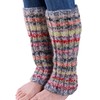 Pachamama Women Wool/Mohair Legwarmer Handknitted Striped Multicoloured Soft Top Regular