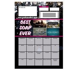 Totally Bonkers - Best Soap Ever Fundraising Scratch Cards - 20 Square - A6 (148x105mm) - 10 Pack - TB0108 - Blind Cards