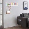 WUSILILU 23.6in Piano Shaped Wall-Mounted Coat Rack with 16 Hooks,