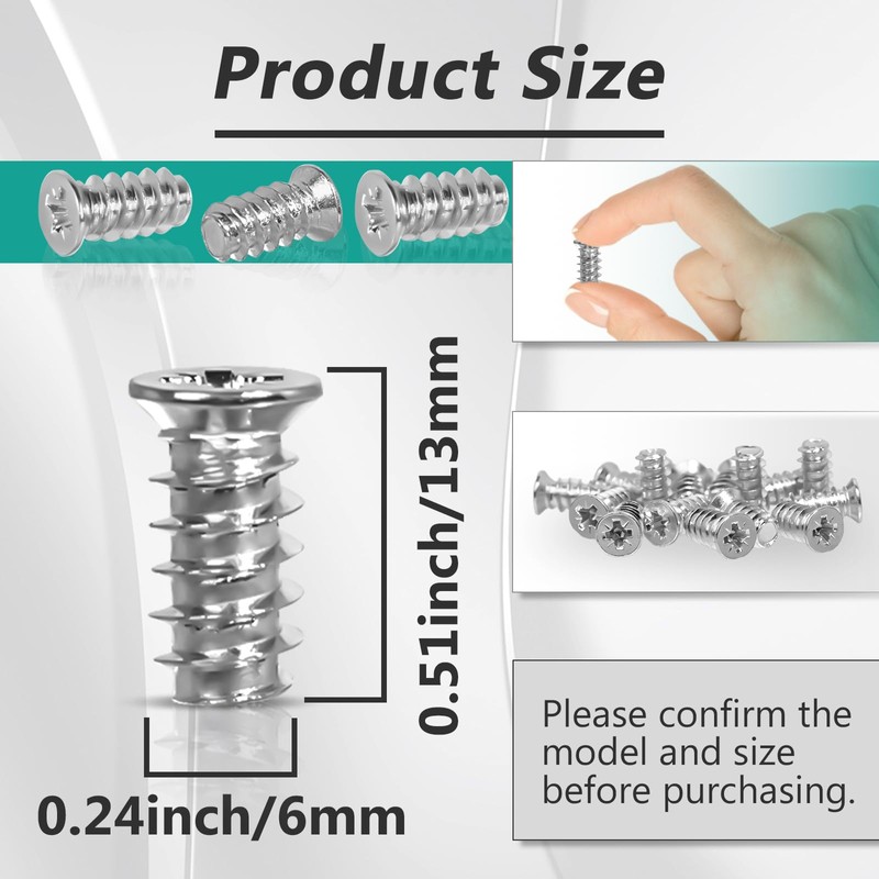 45 Pcs Drawer Rail Euro Screws are Compatible with IKEA