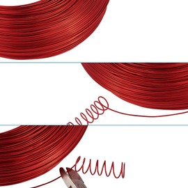 Cheriswelry 650 Feet 18 Gauge Red Aluminum Wire Bendable Metal Craft Wire Flexible Soft Jewelry Beading Wire 1mm for Sculpting Armature Artistic Floral Garden Wrapping DIY Craft