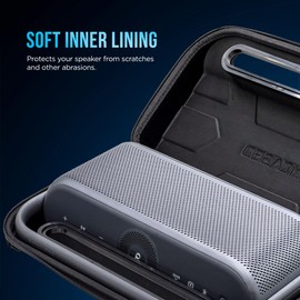 ENCASED Travel Case for Soundcore Motion X600 Bluetooth Speaker - Protective EVA Hard Shell with Carrying Handle (Black)