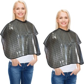Geyoga - 2 capas de tinte para el cabello, impermeable, capa de maquillaje reutilizable, para teñir el cabello, decolorar, champú y maquillaje, Negro, Medium