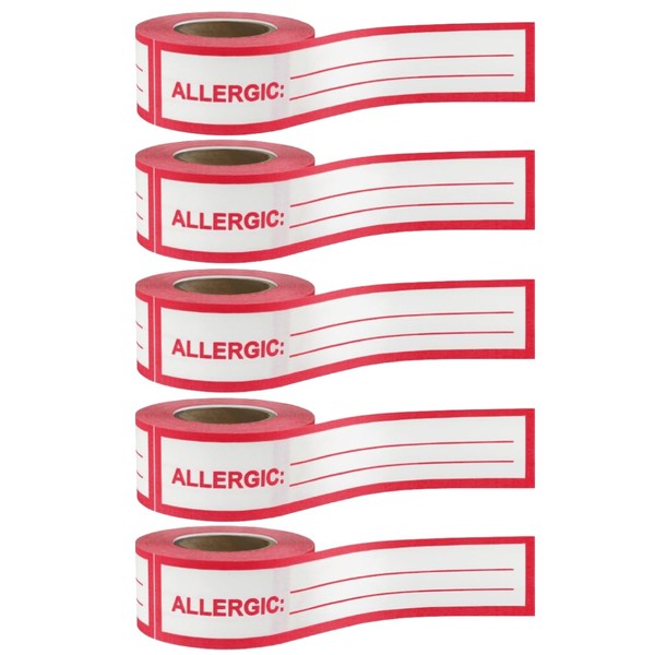 ChromaLabel 1 Inch Allergic Write-in Tape for Allergy Labels and