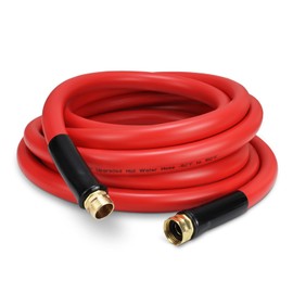 Garden Hose 20ft x 3/4” Hot Water Hose, Heavy Duty -50°F to 190°F,Burst 600Psi Flexible Upgraded Rubber Hoses,3/4” Solid Fittings for All-weather Outdoor Lawn & Garden