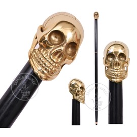 Safa Black Wooden Skull Stick Vintage Gift for Men