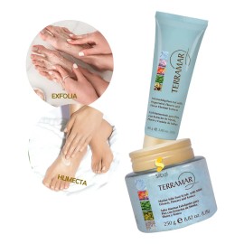 Kit Pies Exfoliante Con Sales Marinas Y Humectante Terramar Menta