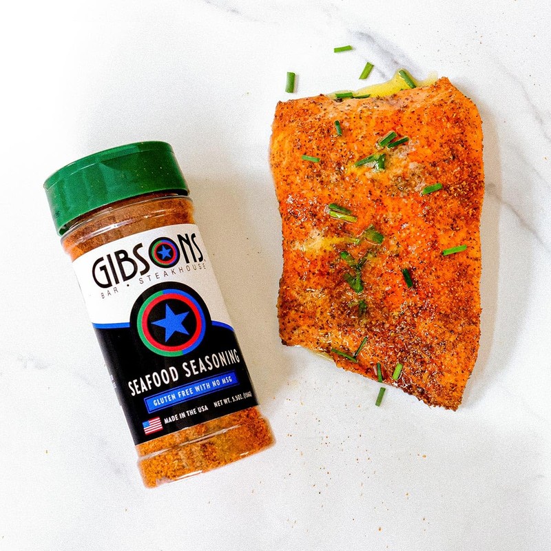 GIBSONS STEAKHOUSE Seafood Seasoning, 5.5oz Bottle