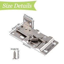 UFURMATE 45 Degree Pivot Hinge, 2 Pack Metal Tip-Out Tray Hinges Standard Quick Close Scissor Hinges Heavy Duty Sink Scissor Hinges for Kitchen Sink, Sink Front Drawer-Nickel Plated