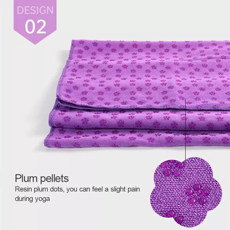 Non-Slip Yoga Towel Mat Fitness Gym Microfiber Blanket, Super Absorbent,