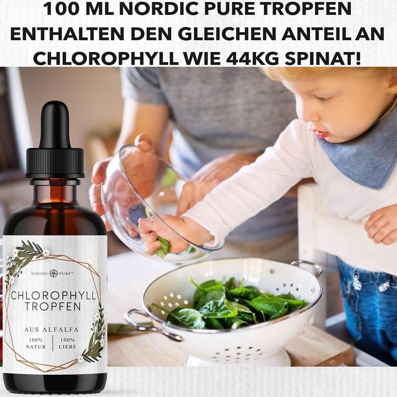 Chlorophyll Liquid from Alfalfa - 100 ml Liquid Chlorophyll -