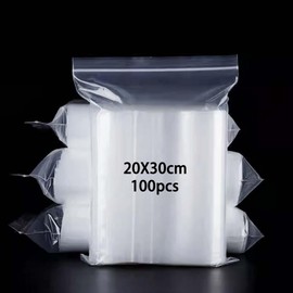 newlng 100piece Resealable Plastic Bags 20cm * 30cm Sealable Plastic Bags Clear Large Grip Seal Bag Suitable for Books Clothes Hats Scarves Shoes Travel Office Storage Sorting
