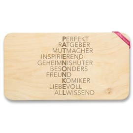 Breakfast Board Natural Wood – Breakfast Board – Bread Board Godfather Features I Vesper Board Godfather Gift Christmas Gifts Godfather Christmas Gifts Lunch Board – 22 x 12 cm