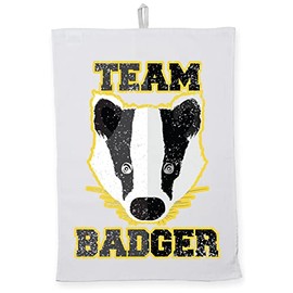 Hippowarehouse Team Badger Tea Towel Eco Printed Dish Cloth Kitchen accessory 50cmx70cm 100% Cotton