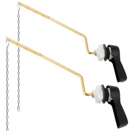 American Standard 2Pack Universal Side Mount Toilet Handle Replacement Kit Toilet Tank Flush Lever - Matte Black