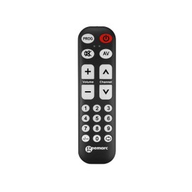 Geemarc TV1 - Easy-to-use Universal Remote Control with 19 Programmable Buttons for Seniors - Requires Original Remote for Pairing - Works with Infrared